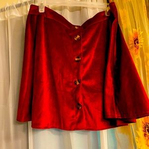 Shein velvet button up skirt!